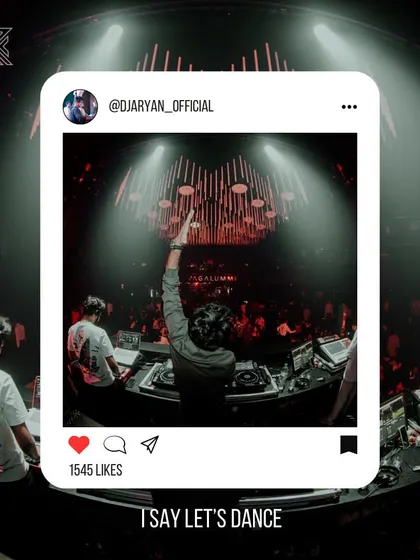 A creative edit showing my Instagram post of a classic Vagalumme crowd shot. This highlights my brand and my tagline, 'I Say Let's Dance'.