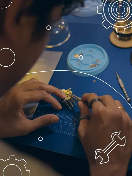 A close-up view of the meticulous process of watchmaking. Every piece, no matter how small, plays a crucial role in the symphony of gears and springs that measures the passage of time.
