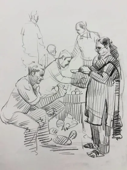 A composition of multiple figure illustrations, created as a demo for my online class.