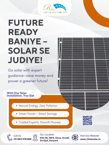 'Future Ready Baniye, Solar Se Judiye!'. This poster is my promise of a smooth process with trusted experts, delivering natural energy and smart savings.