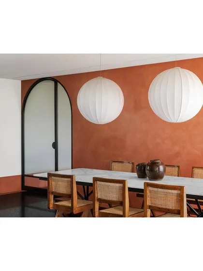 I believe a home is a sum of interesting spatial moments. This dining room view captures the interplay of light, color, and materials that makes a space feel special and thoughtfully designed.