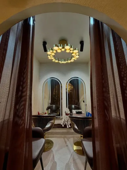 A peek into one of our private service rooms. This space is used for more personal services, ensuring a quiet and exclusive experience for our clients.