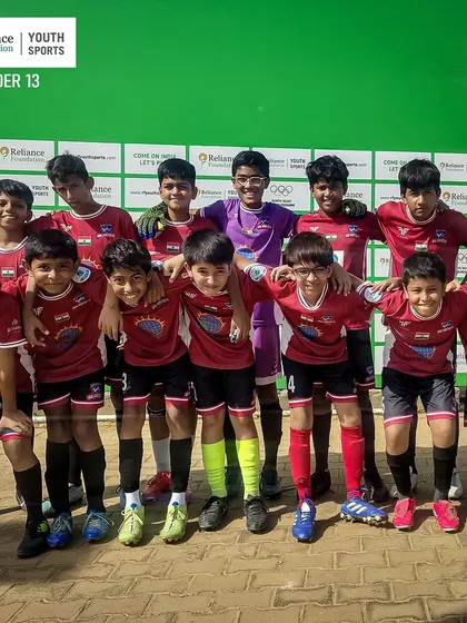 The future is bright. Our Under-13 team, full of energy and passion, ready to compete at the Reliance Foundation Youth Sports tournament. This is where the journey begins.