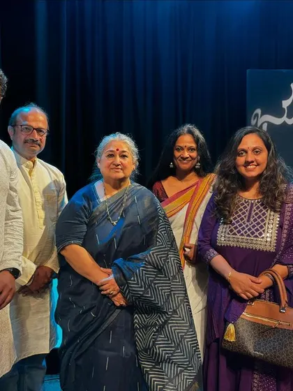 Posing with the esteemed Shubha Mudgal ma'am and my wonderful team. Her guidance as the festival director was invaluable, and it was an honour to work under her curation.
