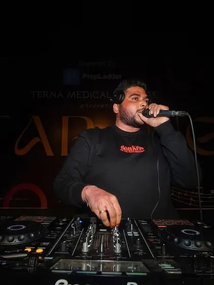 Rocking a college DJ night. I bring the same professional energy to every type of event, from campus parties to corporate galas.