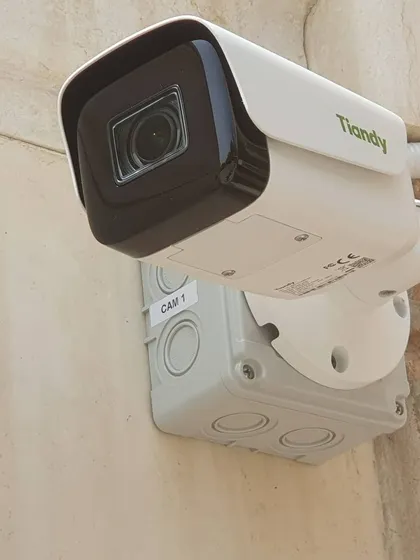 Another 5 MP Tiandy camera from the same project, labeled "CAM 1". The image quality from these cameras is excellent.