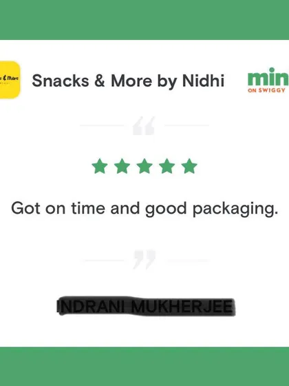 Getting your snacks on time and in perfect condition is my promise. It's great to see this reflected in customer feedback.