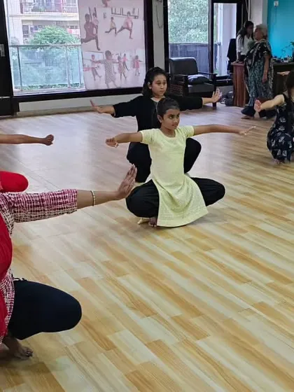 An adult beginners' Bharatanatyam class where students of all ages come together to learn this beautiful classical art form.