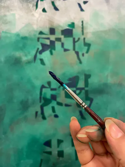 Painting rising hues and tones, finding time, finding myself. A simple moment in the studio, with brush in hand, is where I feel most centered and creative.