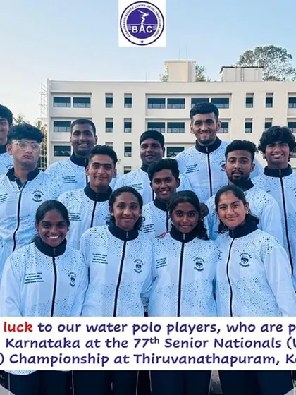 A good luck graphic created for our water polo players representing Team Karnataka at the 77th Senior Nationals Championship. We believe in supporting our athletes every step of the way.