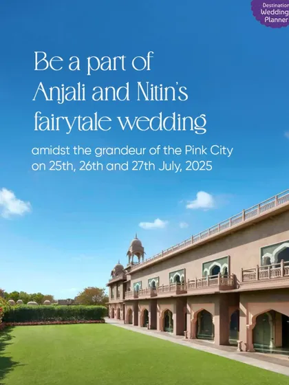Be a part of Anjali and Nitin's fairytale wedding at Fairmont Jaipur, a venue that embodies the grandeur of the Pink City.