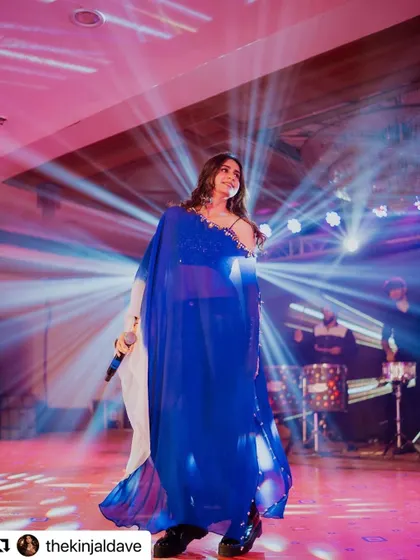 The full stage view. Our oxidised jewellery is designed to make a statement even from a distance, making it a favourite among performers and anyone looking to stand out at a festive event.