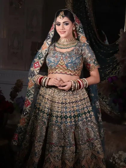 A smiling portrait of the bride, showing how the makeup looks natural and radiant even when she smiles. I focus on creating makeup that moves with the client's expressions.