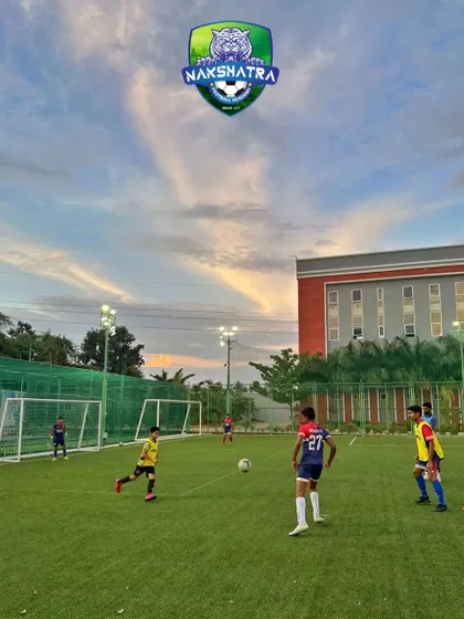 Sweat, strategy, success. A beautiful evening shot of a practice match, where our players are putting in the work.