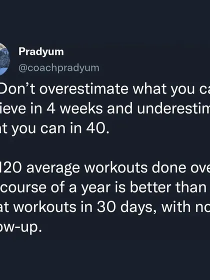 Here are some counterintuitive truths about fitness I've learned over a decade. For example, soreness is as much an indicator of your sleep and nutrition as it is of your effort. And 120 average workouts over a year are better than 30 great workouts in 30 days with no follow-up.