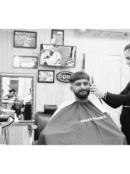 Getting a trim myself at the Nomad Barber shop in London. It's important to stay inspired and experience what other great barbers are doing around the world.