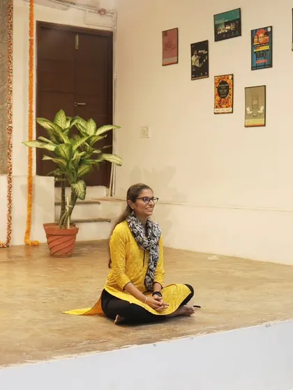A vocalist performs at our Platform Performances event.