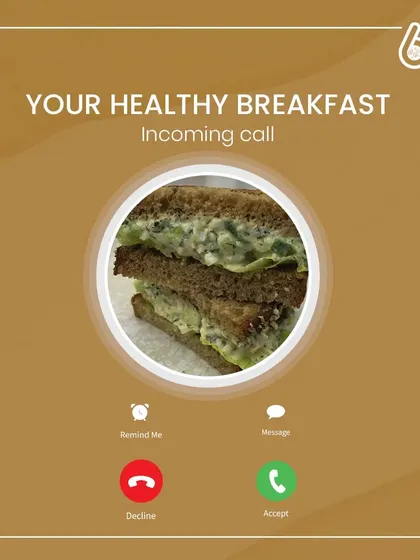 Your healthy breakfast is calling! This fun graphic is a reminder that a nutritious and delicious start to your day is just an order away with our convenient meal plans.