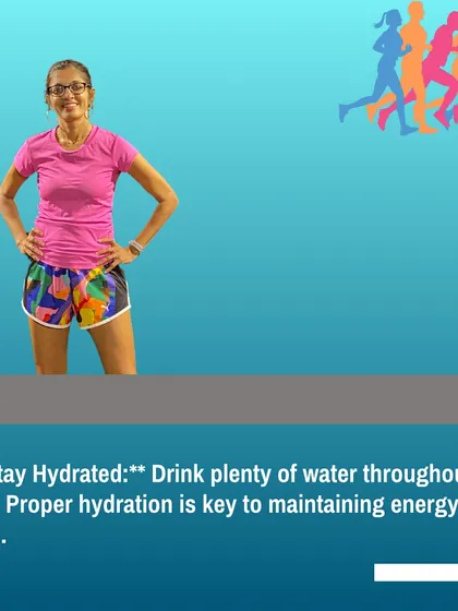 A key tip for marathon week: stay hydrated. Proper hydration throughout the week is crucial for maintaining energy levels on race day.