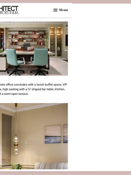 The article highlighted the various zones within the office, including the lavish buffet space and VIP dining area.