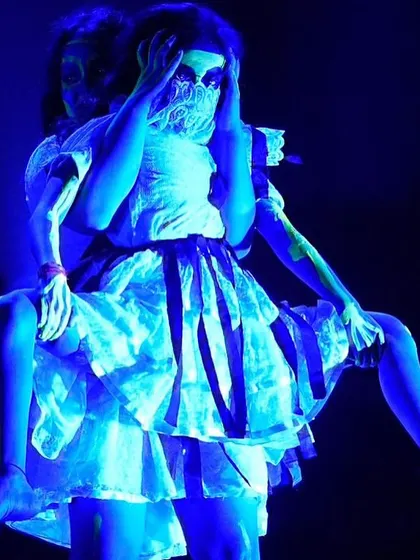 An intricate lift creating a chilling illusion, showcasing the creative choreography of our contemporary pieces.