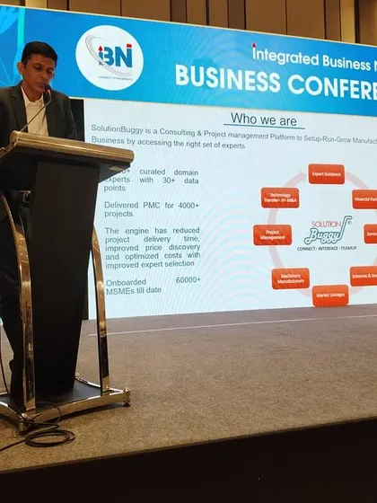Our CTO, Guruprasad Bangle, presenting at the IBN 20 Business Conference. He shares our data-driven approach and how we have successfully delivered PMC for over 4000 projects, reducing timelines and optimizing costs.