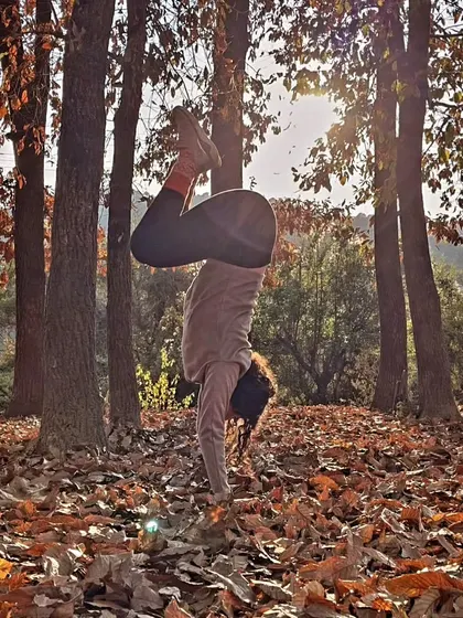 Finding equilibrium in life is like holding a handstand. It often requires turning your perspective upside down and seeking stability within yourself.