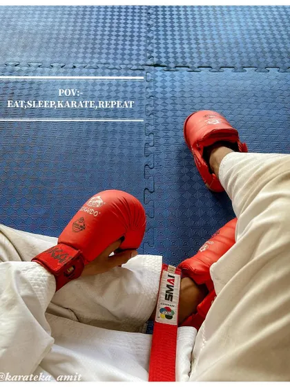 This is the life of a dedicated karateka: Eat, Sleep, Karate, Repeat. We are committed to the process and won't stop until we reach the top.
