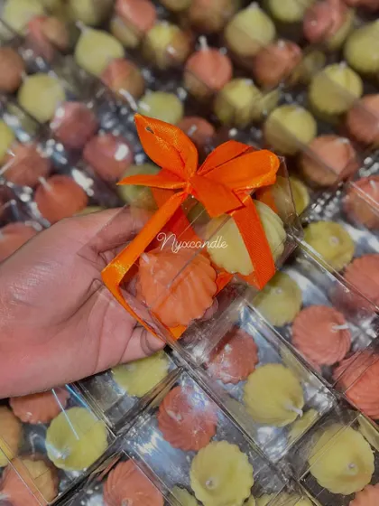 A closer look at the Modak candle gift sets, a sweet and symbolic gift for religious functions.