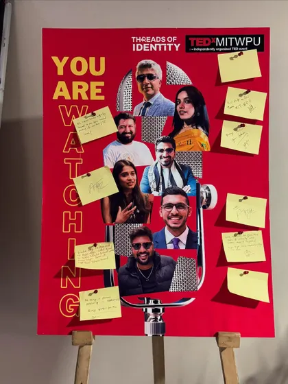 A creative poster from the TEDx event 'Threads of Identity'. My art is all about exploring identity, whether it's for a person, a company, or a nation.