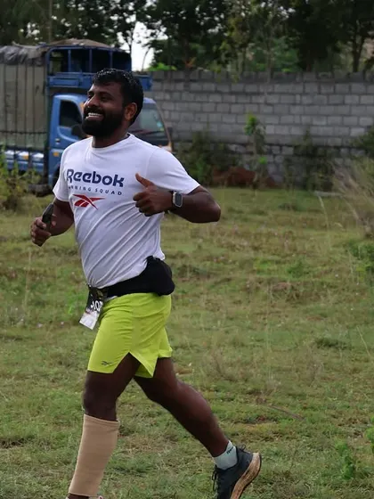 Nature can be tough, but I smile tougher. A candid shot from the BMF Ultra, enjoying the challenge of the trail.