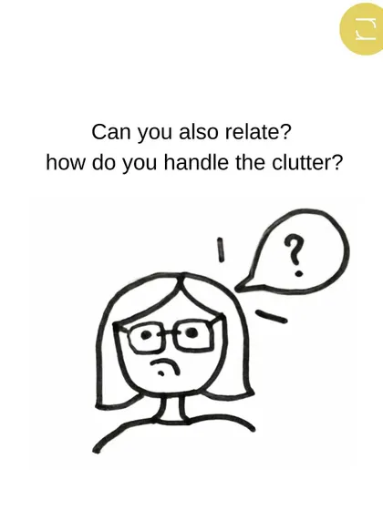 On World Mental Health Day, let's get real. How do you handle clutter? This doodle expresses the feeling of being overwhelmed that so many of us face.