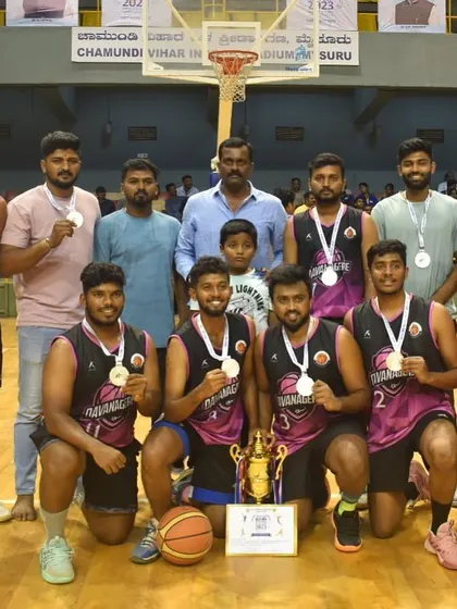 Another team photo celebrating our second-place finish at the Dasara CM Cup.