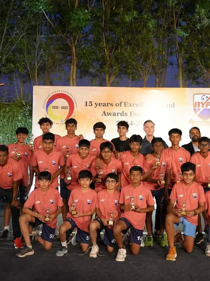 Our U15 and U17 players proudly displaying their awards. We recognize every player's hard work.