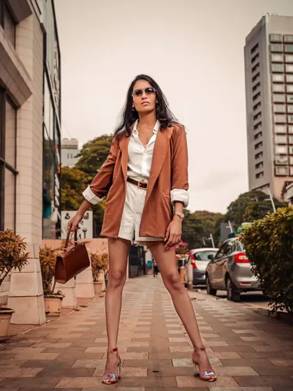 Striding with purpose. Whether on the street or on stage, I move with confidence and grace.