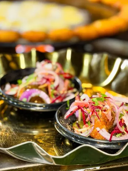 Another look at my Karari Tikkis, plated and ready to be served. The golden-brown crust and garnish of fresh vegetables make it as appealing to the eyes as it is to the palate.