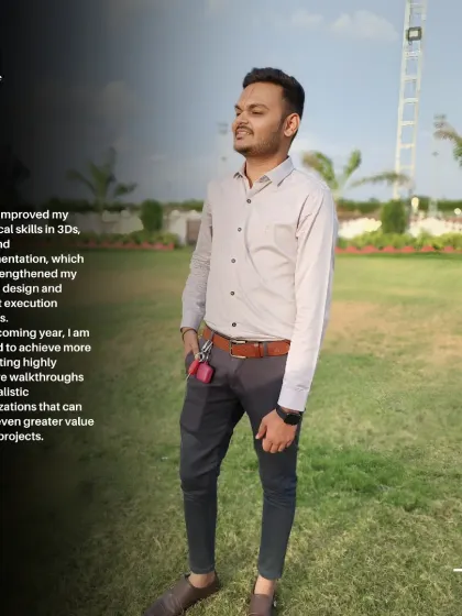 Hiren expresses his excitement for creating even more realistic walkthroughs and visualizations in the coming year.