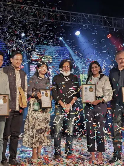 Celebrating our finalist position at the Latitude Awards under a shower of confetti. Moments like these celebrate the hard work and collaboration that go into every project.