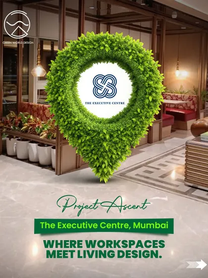 For Project Ascent at The Executive Centre in Mumbai, the goal was to integrate living design into a high-performance workspace. This is not about adding plants; it is about creating an environment that breathes, enhances focus, and brings a sense of quiet luxury to the office.