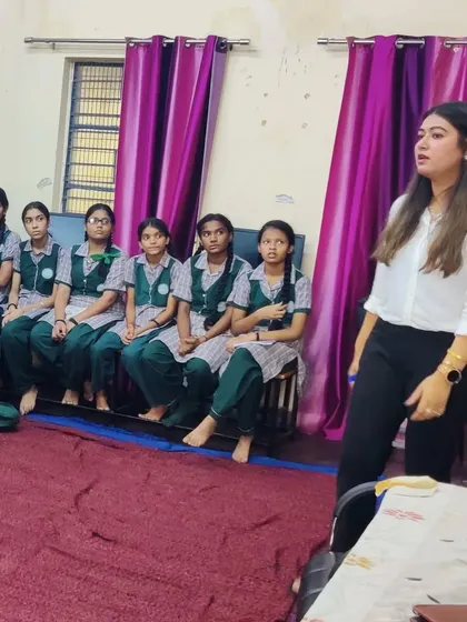 Explaining the different paths within the legal field to a group of bright young students. It is rewarding to help shape the future of our profession.