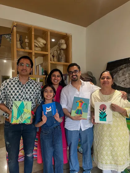 Art is a wonderful way to bring the whole family together. We love seeing multiple generations, from kids to grandparents, sitting side-by-side and creating their own masterpieces during our weekend sessions.