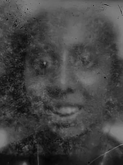 A duplicate of the textured, artistic portrait, a testament to the creative possibilities of slow photography.
