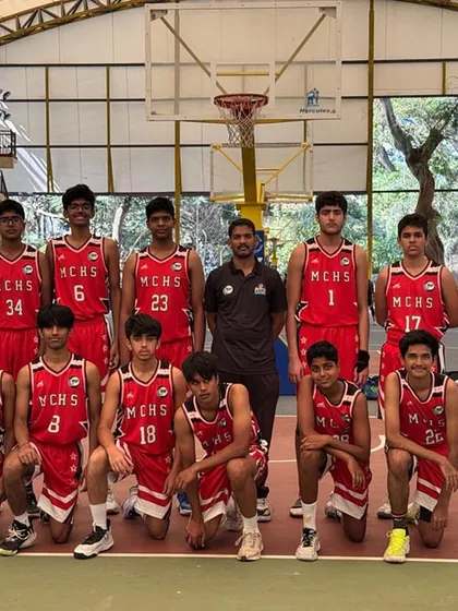 Our MCHS U16 Boys team, who gained valuable experience competing in the State U16 Youth Basketball Championship.