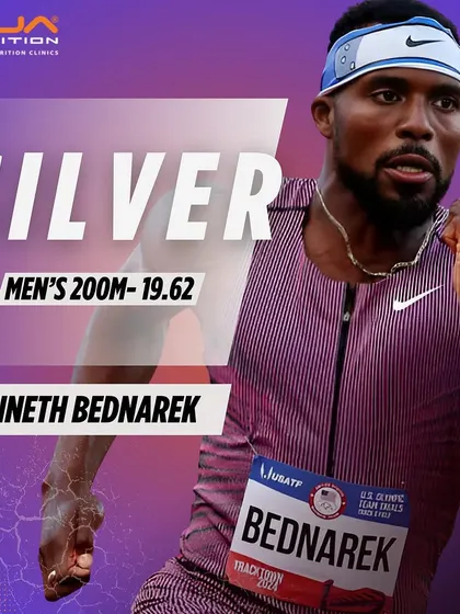 This is what peak performance looks like. I'm incredibly proud to have worked on the nutrition strategy for Olympic silver medalist Kenny Bednarek. Crafting a personalized sports diet for an elite sprinter like him involves precise meal timing and macronutrient balancing to fuel power and speed on the world's biggest stage.