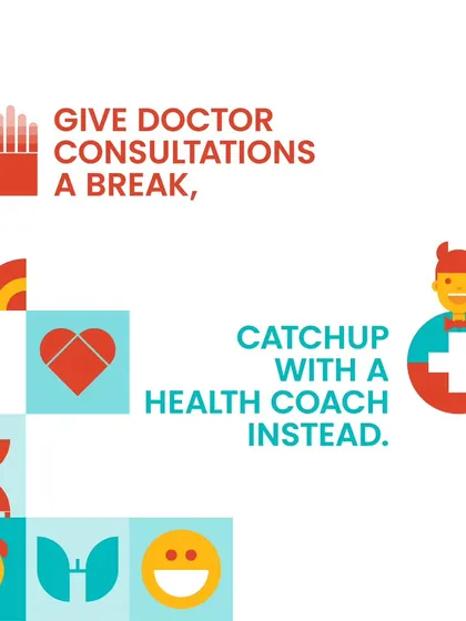 Give endless doctor consultations a break. Instead, catch up with a Health Coach who listens and guides you on your holistic wellness journey.