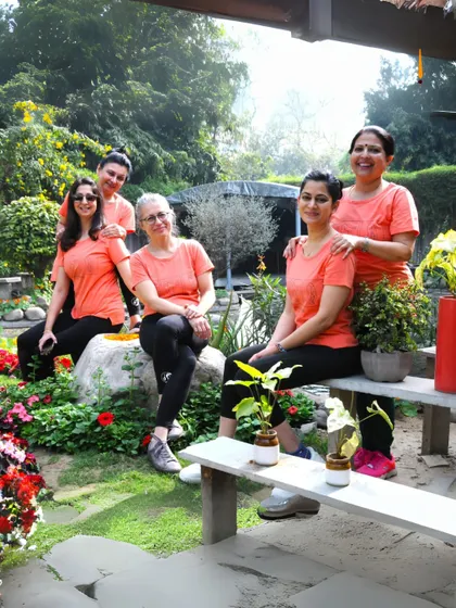 Celebrating Nari Shakti, the power of women. Strong women create a strong family and a strong nation. Here, a group of my students embodies this collective strength and vitality.