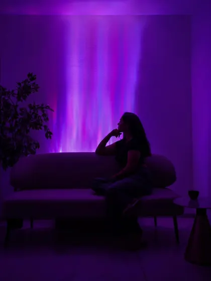 Create a dramatic mood with our Aurora Borealis-inspired wall wash light. This fixture uses a special lens to cast a vibrant, colorful light effect that mimics the northern lights, perfect for creating a unique ambiance in media rooms or lounges.