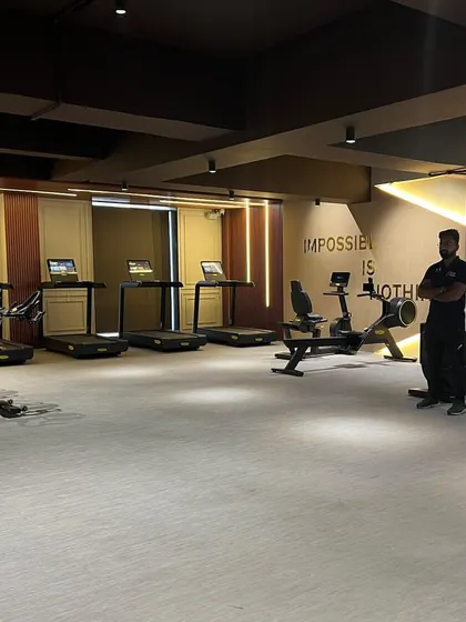 Our dedicated cardio floor, featuring a wide array of Technogym treadmills, ellipticals, and rowing machines.