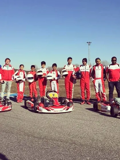 Our drivers and karts ready for a day of testing. This behind-the-scenes look shows the preparation that goes into every lap.