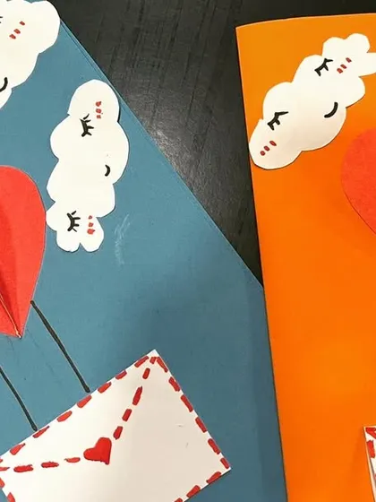 A closer look at the lovely Valentine's Day cards the children made. It’s a sweet way to celebrate friendship and the love of reading.